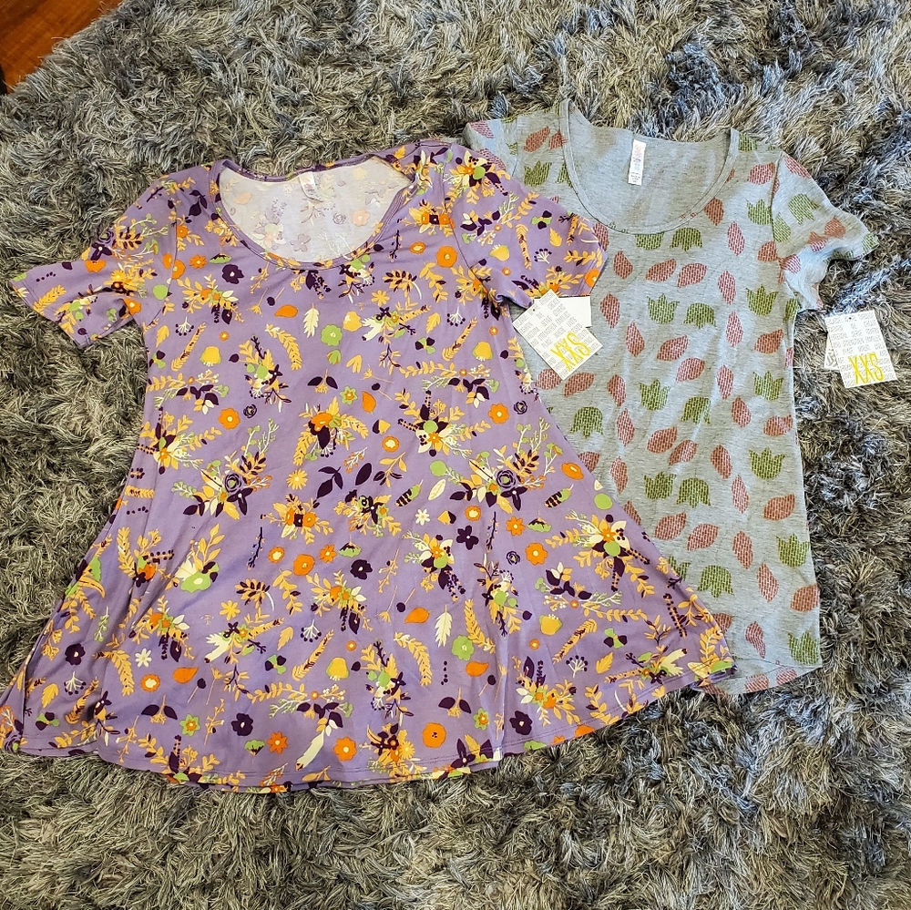NWT Bundle of 2 LuLaRoe Classic T-shirts size XXS